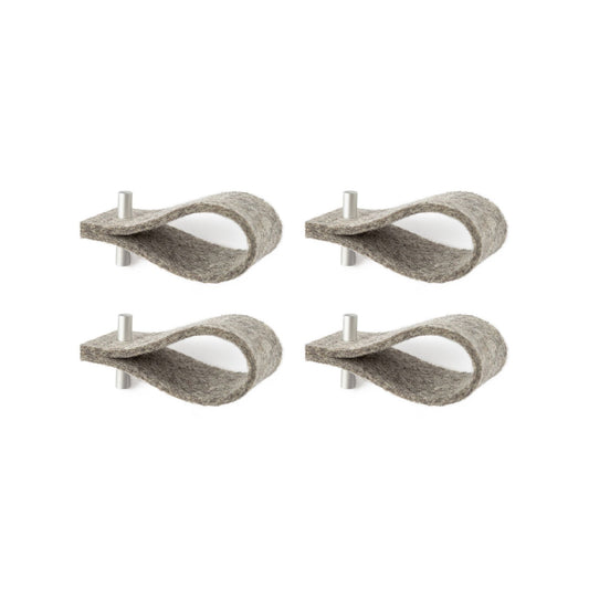 Felt napkin rings | set of 4 | gray